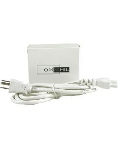 [UL Listed] OMNIHIL White 8 Feet Long AC Power Cord Compatible with EPSON ECOTANK ET-15000